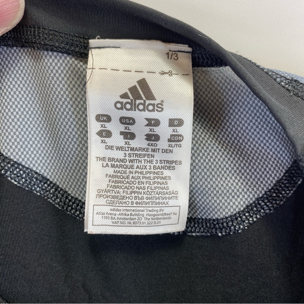 Adidas Techfit Compression Top Men's Black And Gray XL Used - Picture 3 of 9
